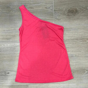 Pink One Shoulder Tank Top Size M